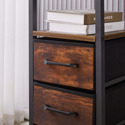 L-Shaped Desk with Power Outlets & Drawers