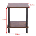 Industrial 2-Tier Side Table CT-331 features compact design with two tiers for versatile use and sturdy support.