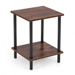 Industrial 2-Tier Side Table CT-331 featuring a compact design with a sturdy top and bottom shelf.