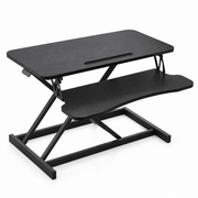 Black Standing Desk Converter on a white background