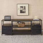 TV Stand with Charging Station featuring storage drawers and a sleek design, perfect for modern living rooms.