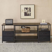 TV Stand with Charging Station featuring storage drawers and a sleek design, perfect for modern living rooms.