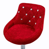 High Back Velvet Bar Stool with Chrome Base in 2-in-1 box B077