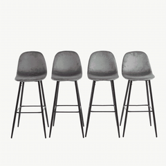 Della Velvet Bar Stool 4-in-1 box set CR-BC0282