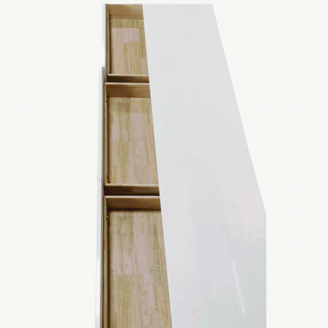 Elegant white glossy ivory TV stand with gold accents - A1818