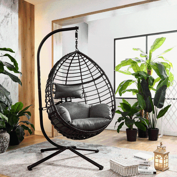 Dome Shaped Swing Chair F-90 for comfortable outdoor seating0