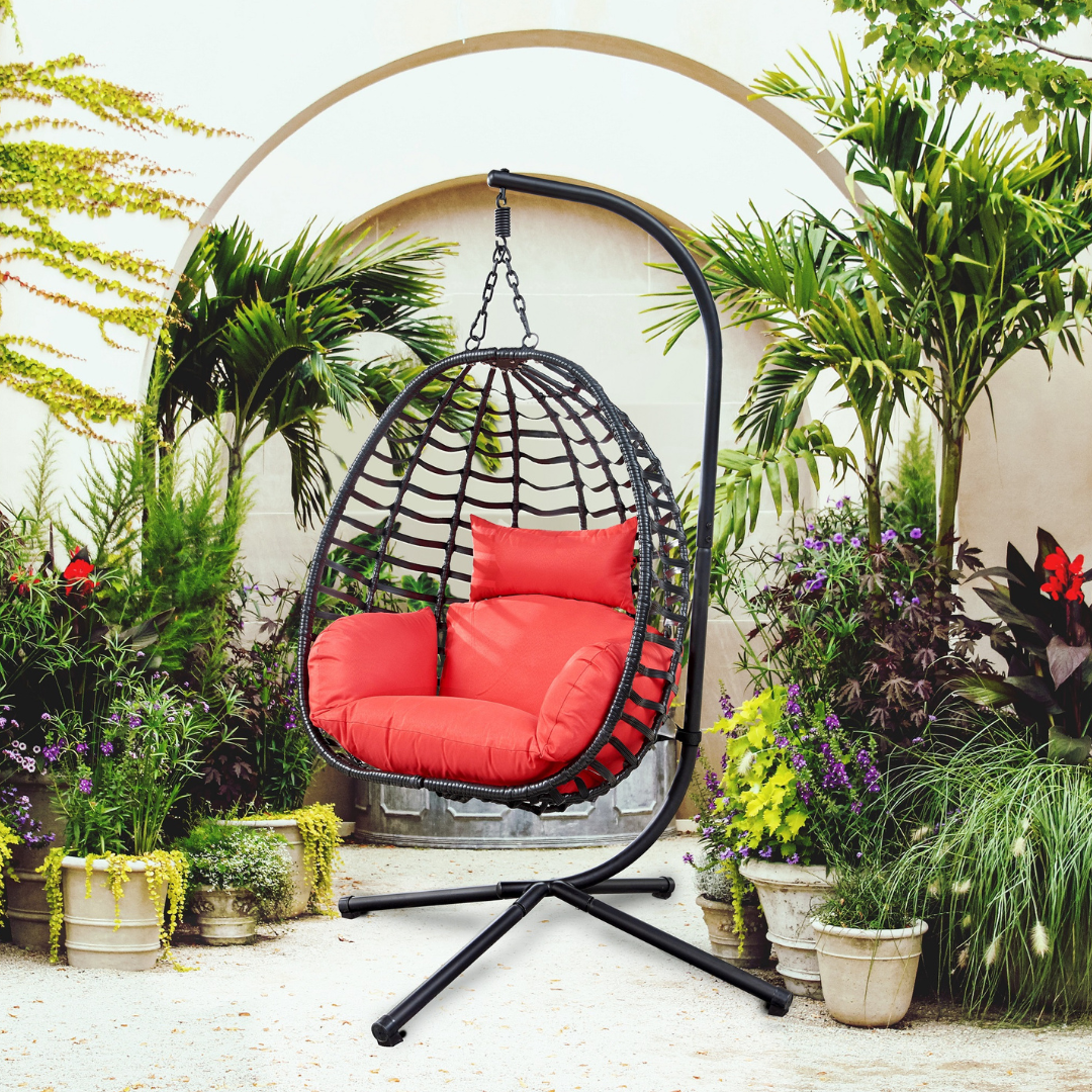 Spacious Swing Chair F-93, large room swing chair with sling folding mechanism, big comfy swivel chair with wide seat